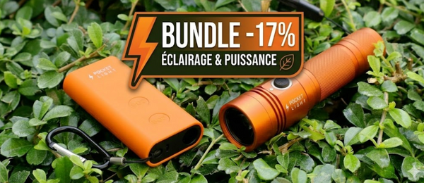 Bundle Aventure PocketLight — Tactique Max 1100lm + Alarme SOS 120dB | Kit Complet Rechargeable